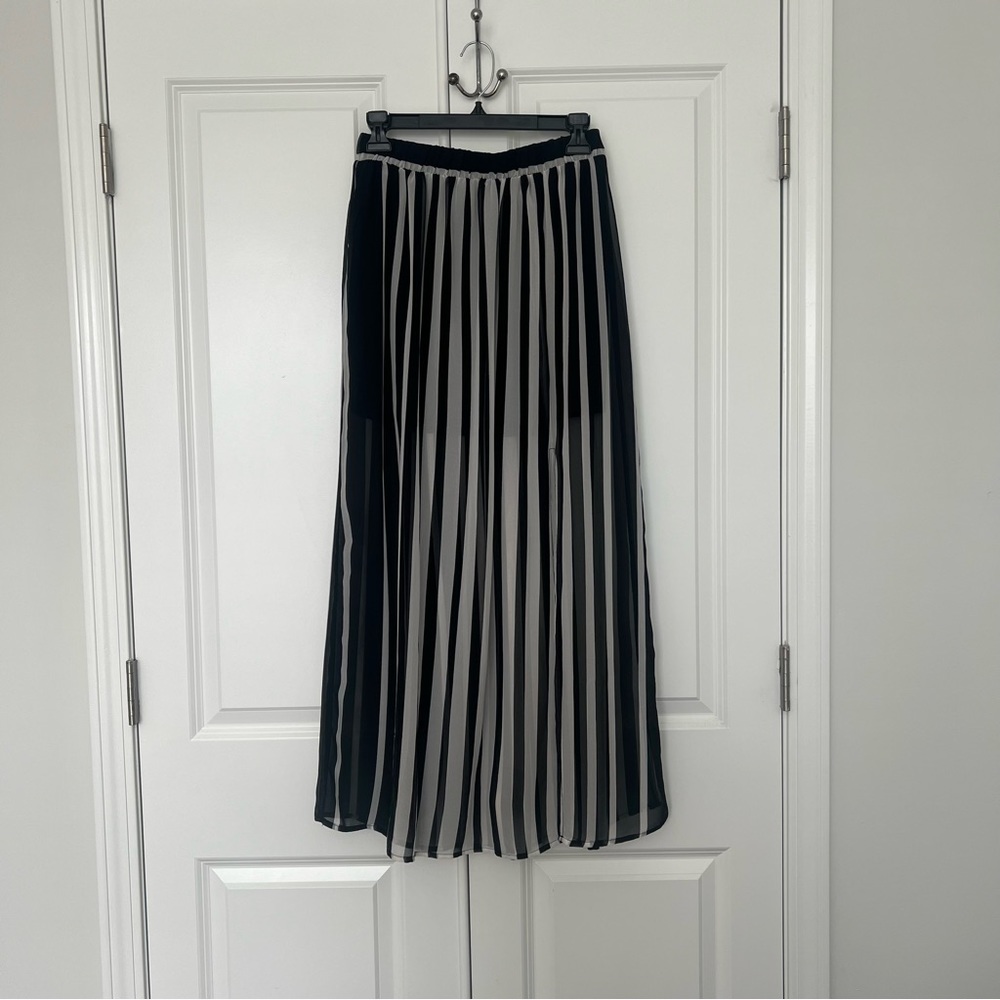 Forever 21 striped sheer maxi skirt